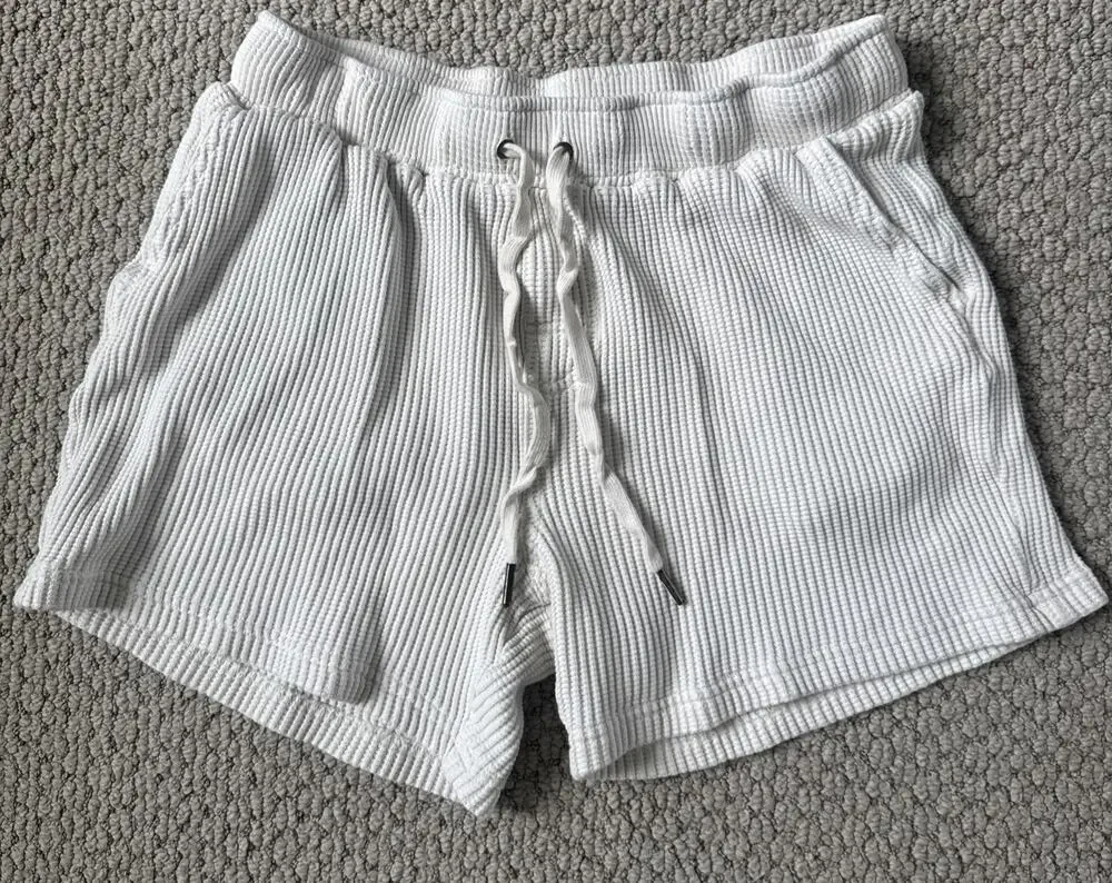 Dandy Del Mar Waffle Knit Shorts Vintage Ivory Men’s Size XL